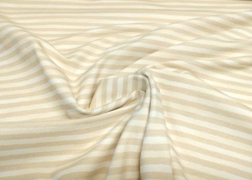 Baby Stripe Hilco Kinderjersey in Naturtönen mit Streifen, Meterware Jersey Ökotex Standard 100